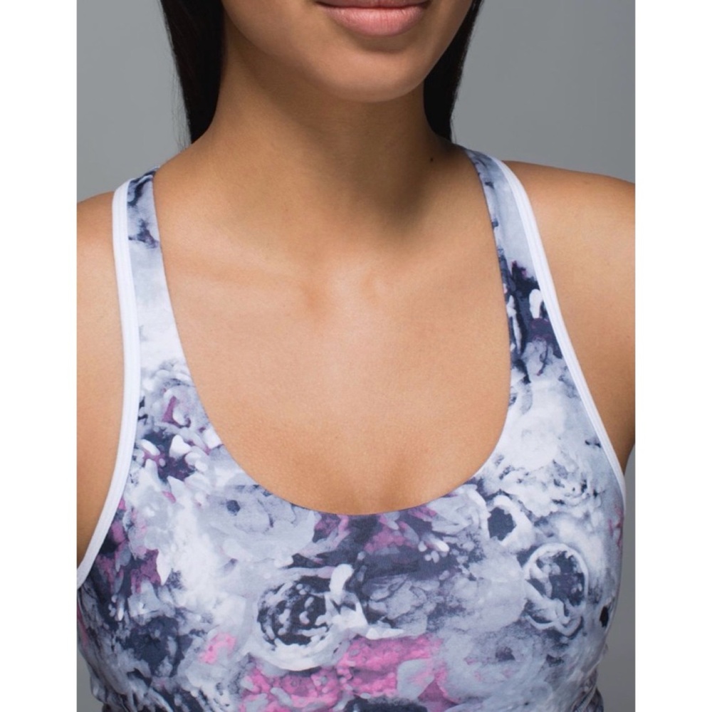 Lululemon Crossback Tank Moody Mirage White Deep Navy / White 8 - Picture 5 of 11
